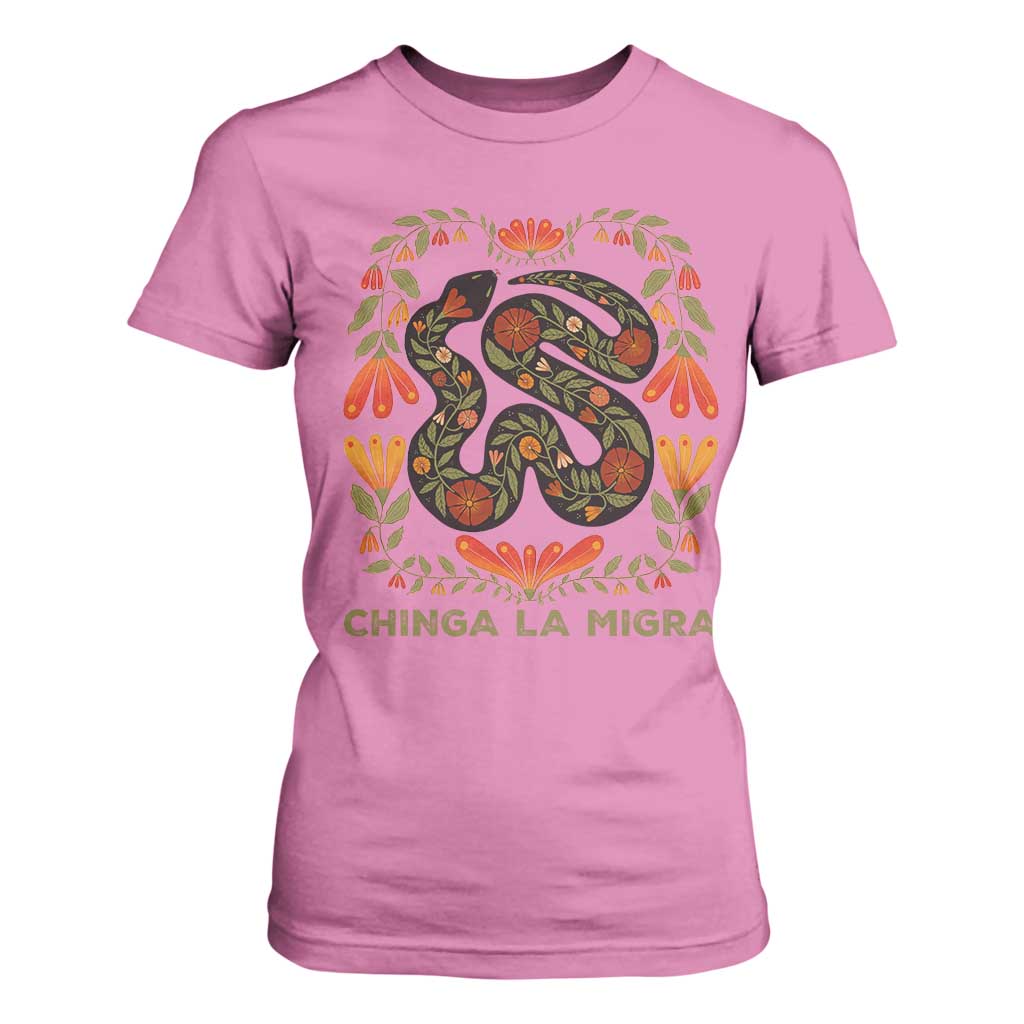 Immigrant Rights T Shirt For Women Chinga La Migra - African Pride