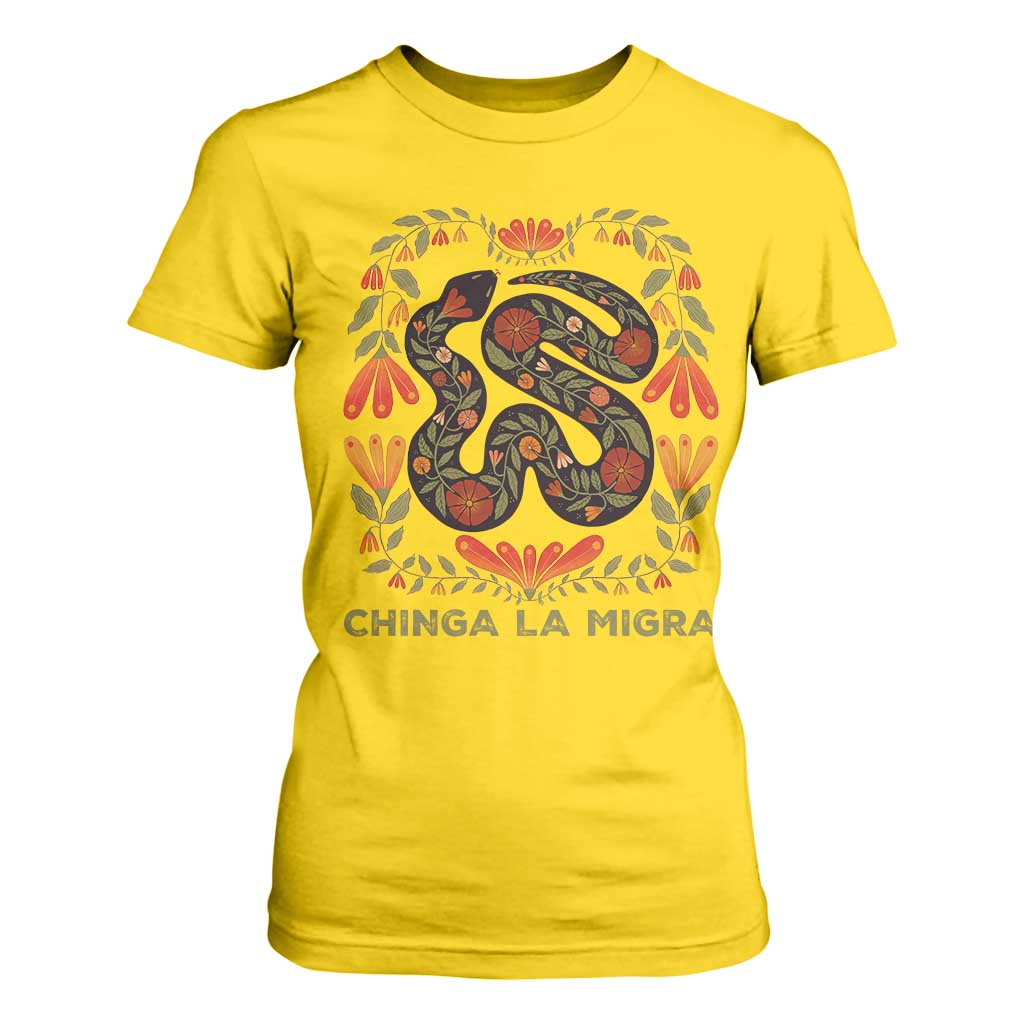 Immigrant Rights T Shirt For Women Chinga La Migra - African Pride