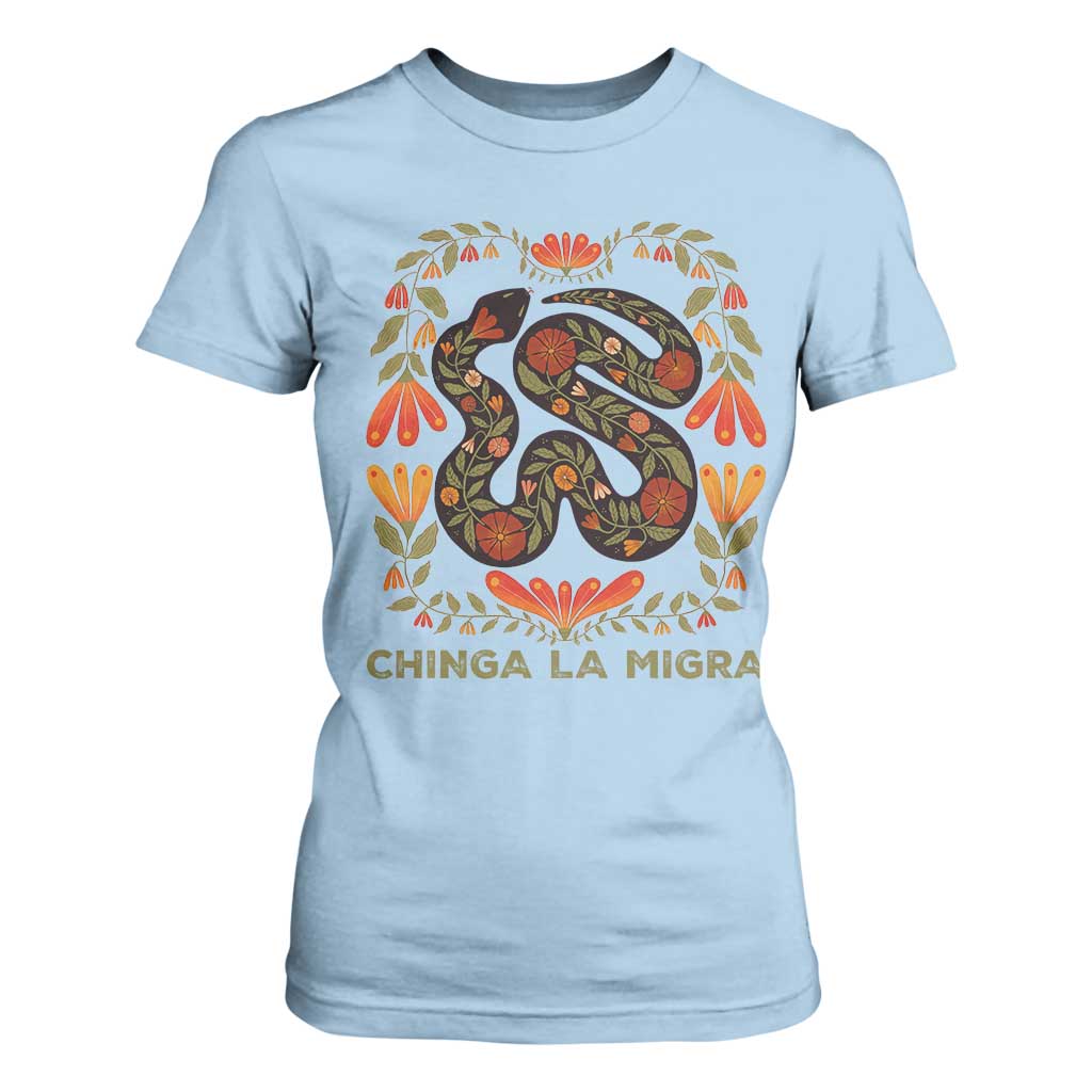 Immigrant Rights T Shirt For Women Chinga La Migra - African Pride