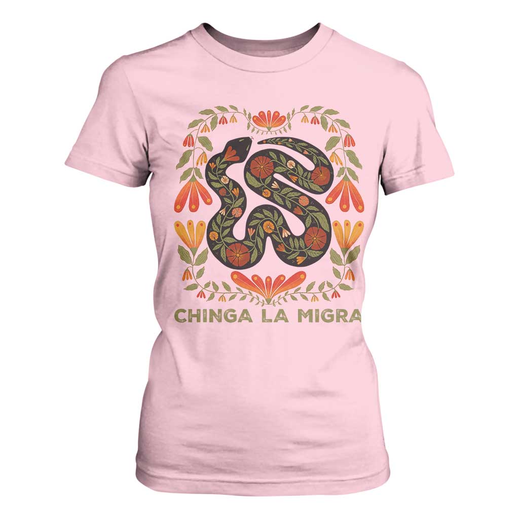 Immigrant Rights T Shirt For Women Chinga La Migra - African Pride