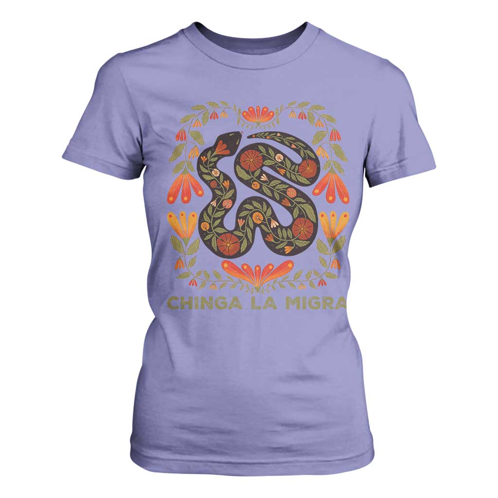 Immigrant Rights T Shirt For Women Chinga La Migra - African Pride
