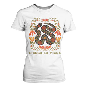 Immigrant Rights T Shirt For Women Chinga La Migra - African Pride