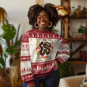 Immigrant Rights Knit Sweatshirt Chinga La Migra - African Pride
