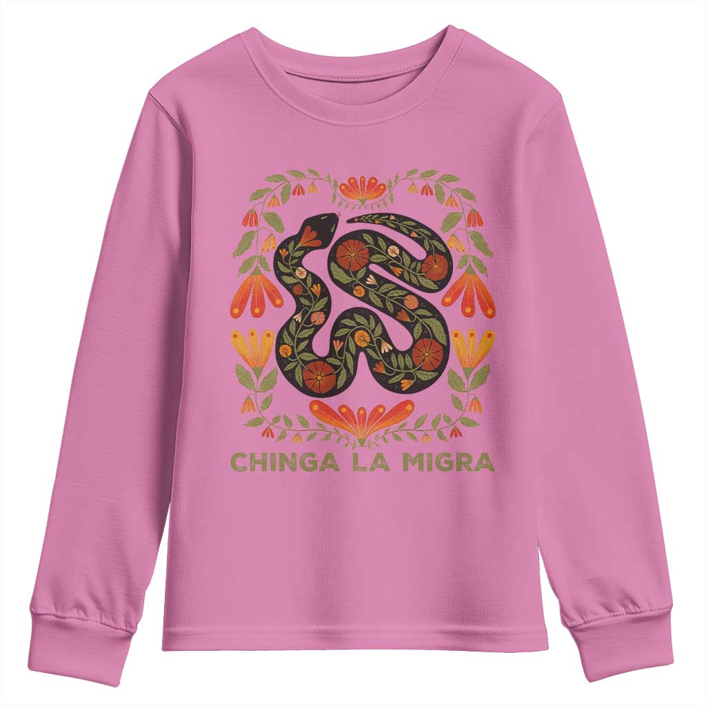 Immigrant Rights Youth Sweatshirt Chinga La Migra - African Pride