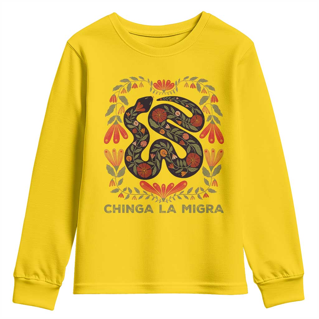 Immigrant Rights Youth Sweatshirt Chinga La Migra - African Pride