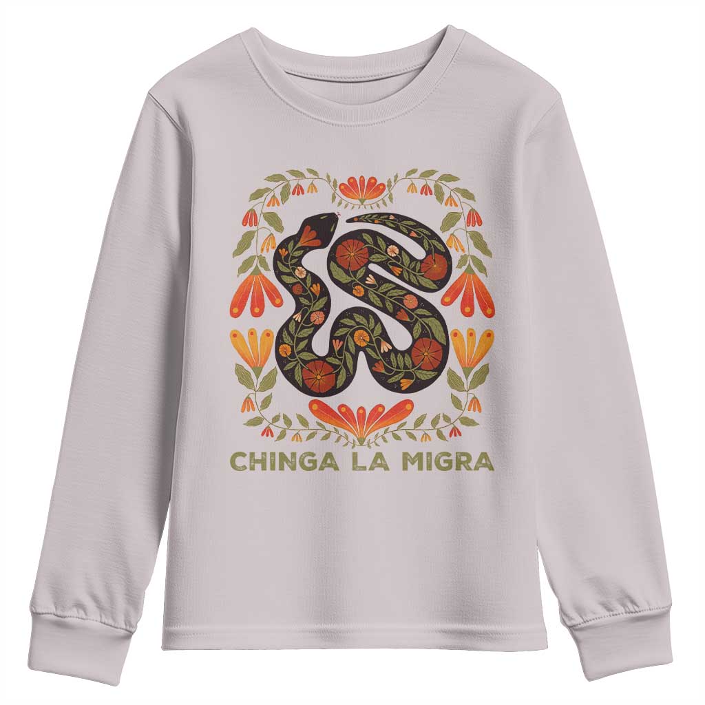 Immigrant Rights Youth Sweatshirt Chinga La Migra - African Pride