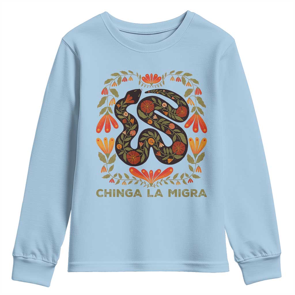 Immigrant Rights Youth Sweatshirt Chinga La Migra - African Pride
