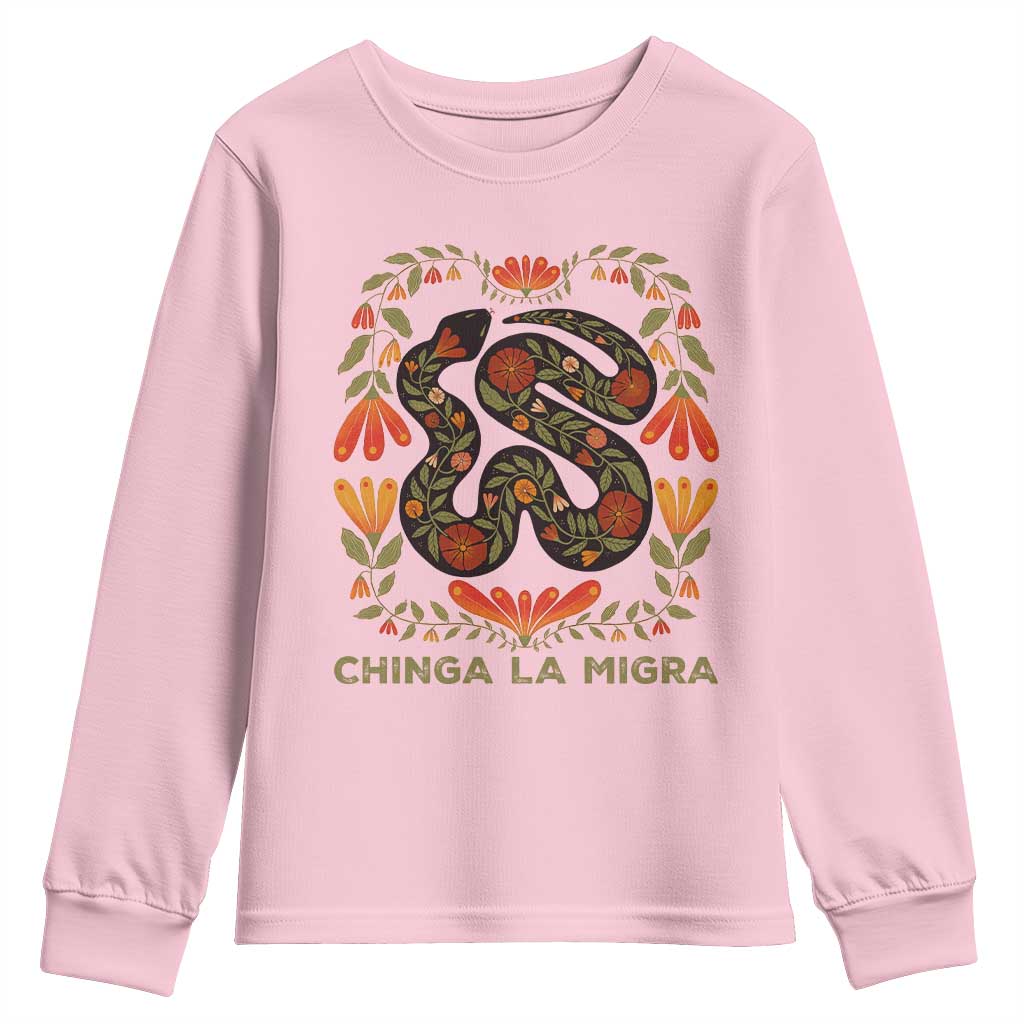 Immigrant Rights Youth Sweatshirt Chinga La Migra - African Pride