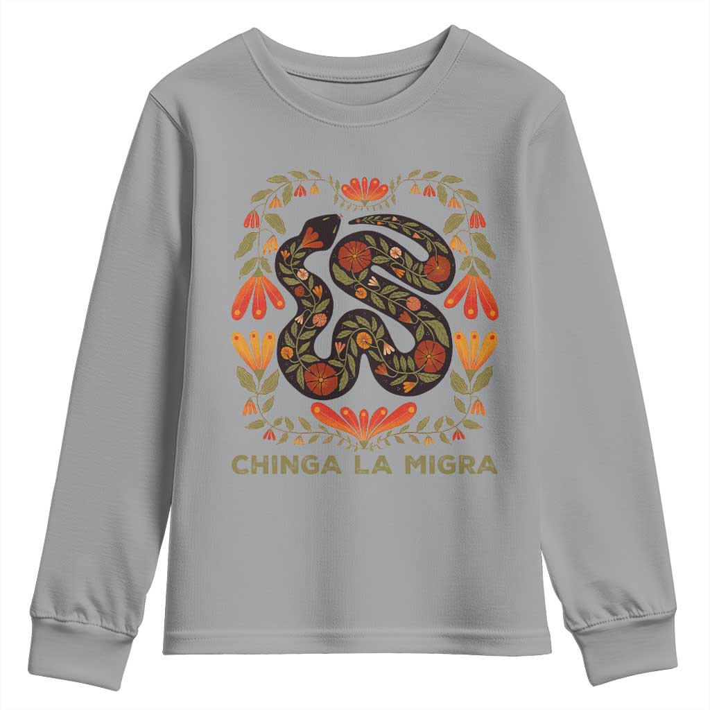 Immigrant Rights Youth Sweatshirt Chinga La Migra - African Pride