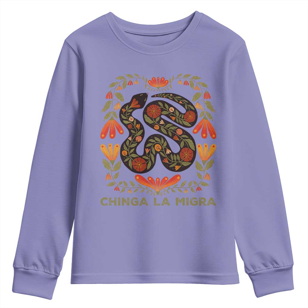 Immigrant Rights Youth Sweatshirt Chinga La Migra - African Pride