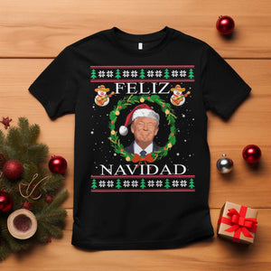 Mexico Christmas Trump T Shirt Feliz Navidad Funny Trump Santa Ugly Christmas - African Pride