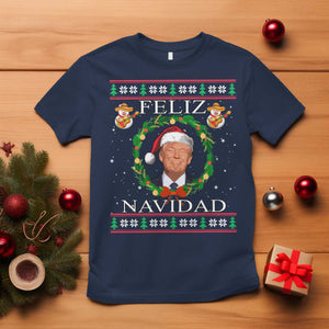 Mexico Christmas Trump T Shirt Feliz Navidad Funny Trump Santa Ugly Christmas - African Pride