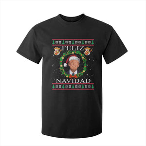 Mexico Christmas Trump T Shirt For Kid Feliz Navidad Funny Trump Santa Ugly Christmas - African Pride