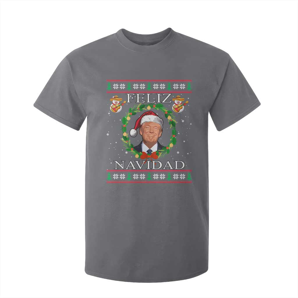 Mexico Christmas Trump T Shirt For Kid Feliz Navidad Funny Trump Santa Ugly Christmas - African Pride
