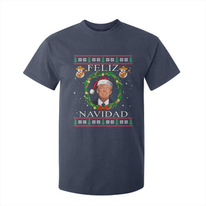 Mexico Christmas Trump T Shirt For Kid Feliz Navidad Funny Trump Santa Ugly Christmas - African Pride