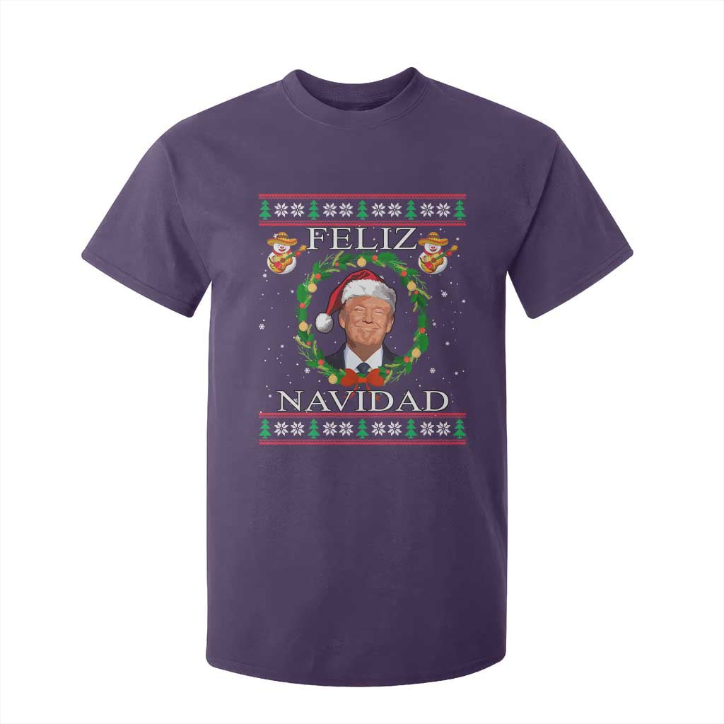 Mexico Christmas Trump T Shirt For Kid Feliz Navidad Funny Trump Santa Ugly Christmas - African Pride