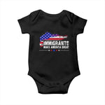 Immigrants Make America Great Baby Onesie American Flag Pro Immigration - African Pride