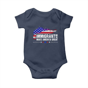Immigrants Make America Great Baby Onesie American Flag Pro Immigration - African Pride