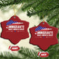 Immigrants Make America Great Christmas Ornament American Flag Pro Immigration - African Pride