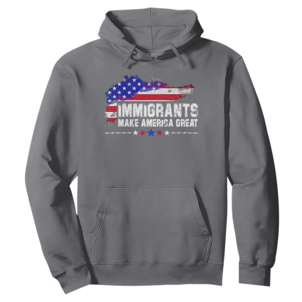 Immigrants Make America Great Hoodie American Flag Pro Immigration - African Pride