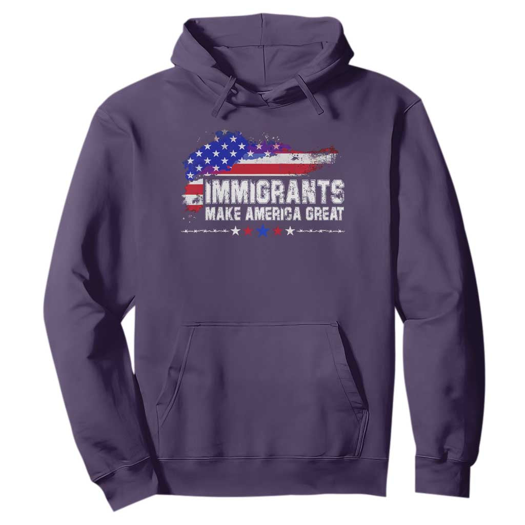 Immigrants Make America Great Hoodie American Flag Pro Immigration - African Pride
