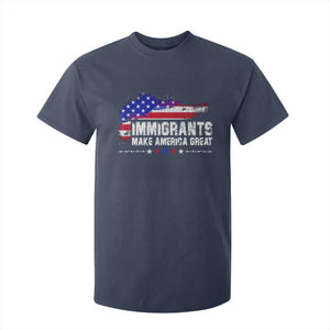 Immigrants Make America Great T Shirt For Kid American Flag Pro Immigration - African Pride