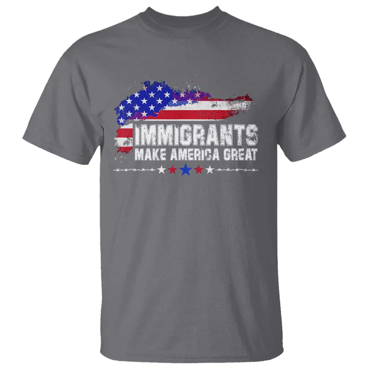 Immigrants Make America Great T Shirt American Flag Pro Immigration - African Pride