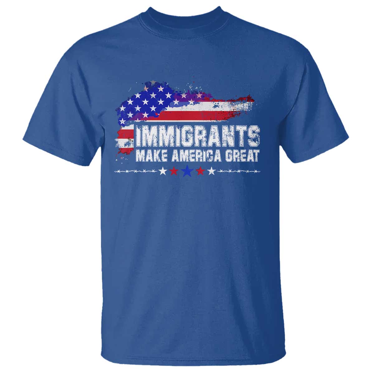 Immigrants Make America Great T Shirt American Flag Pro Immigration - African Pride
