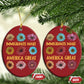 Immigrants Make America Great Christmas Ornament Political Progressive Pro Immigration Wildflower Gift - African Pride