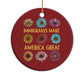 Immigrants Make America Great Christmas Ornament Political Progressive Pro Immigration Wildflower Gift - African Pride