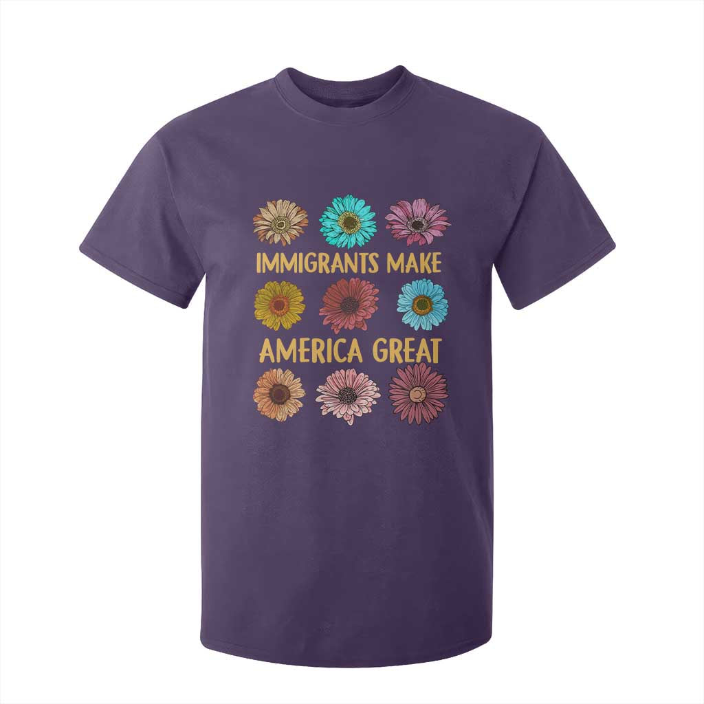 Immigrants Make America Great T Shirt For Kid Political Progressive Pro Immigration Wildflower Gift - African Pride