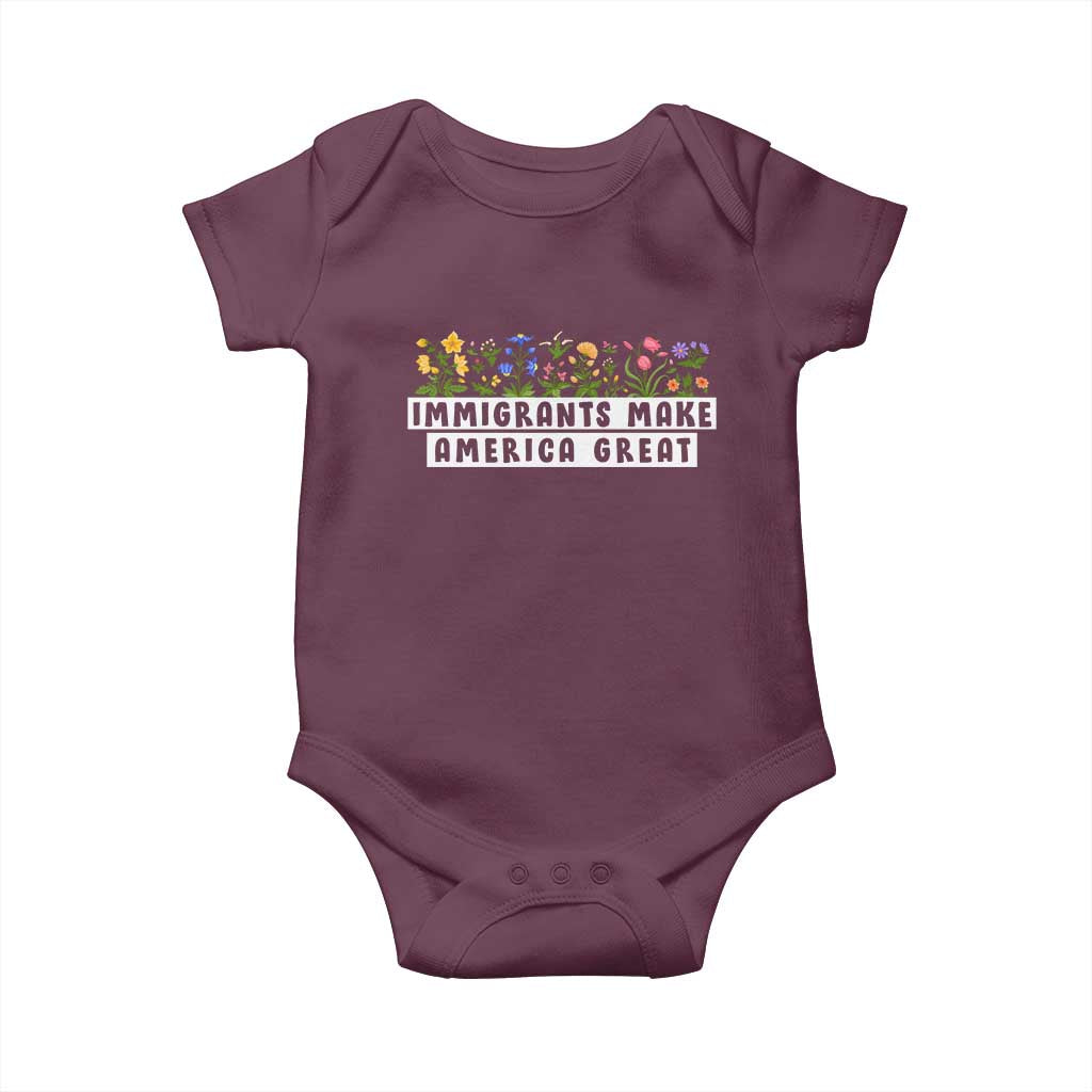 Immigrants Make America Great Baby Onesie Pro Immigration - African Pride