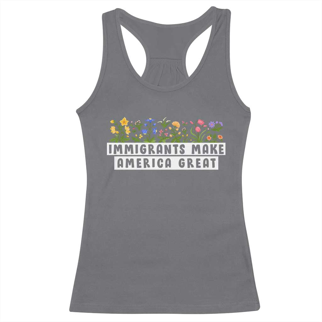 Immigrants Make America Great Racerback Tank Top Pro Immigration - African Pride