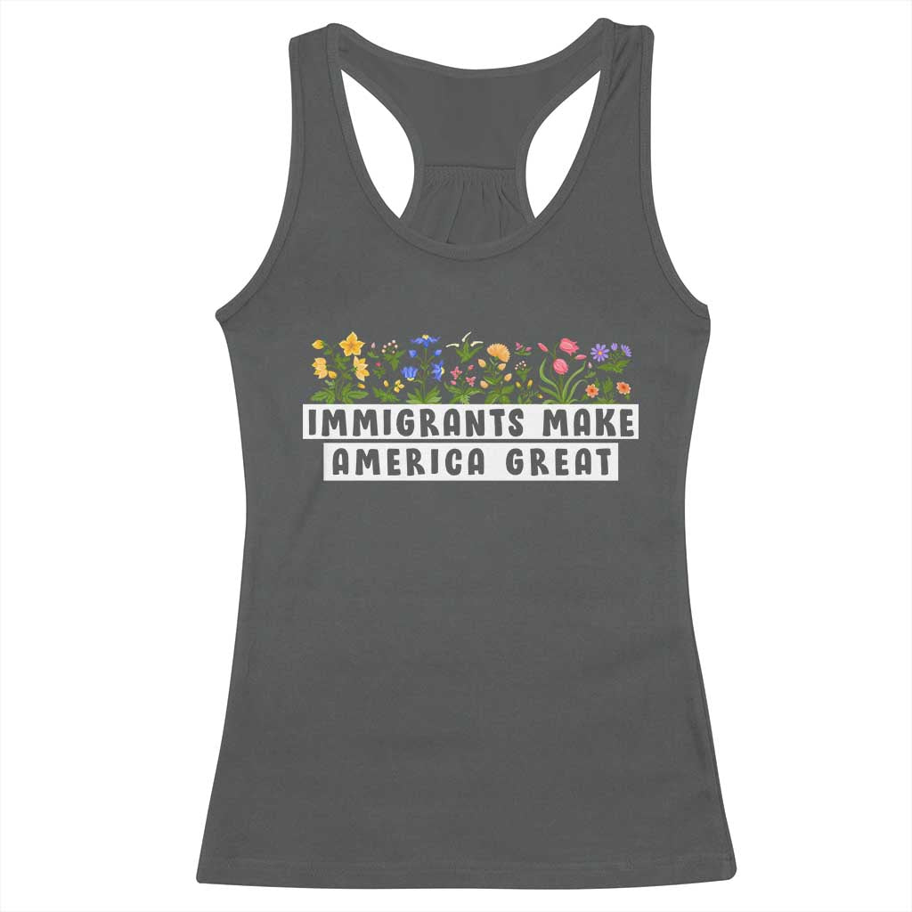 Immigrants Make America Great Racerback Tank Top Pro Immigration - African Pride