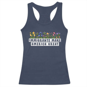 Immigrants Make America Great Racerback Tank Top Pro Immigration - African Pride