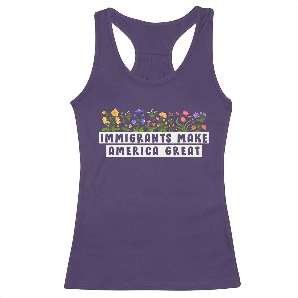 Immigrants Make America Great Racerback Tank Top Pro Immigration - African Pride