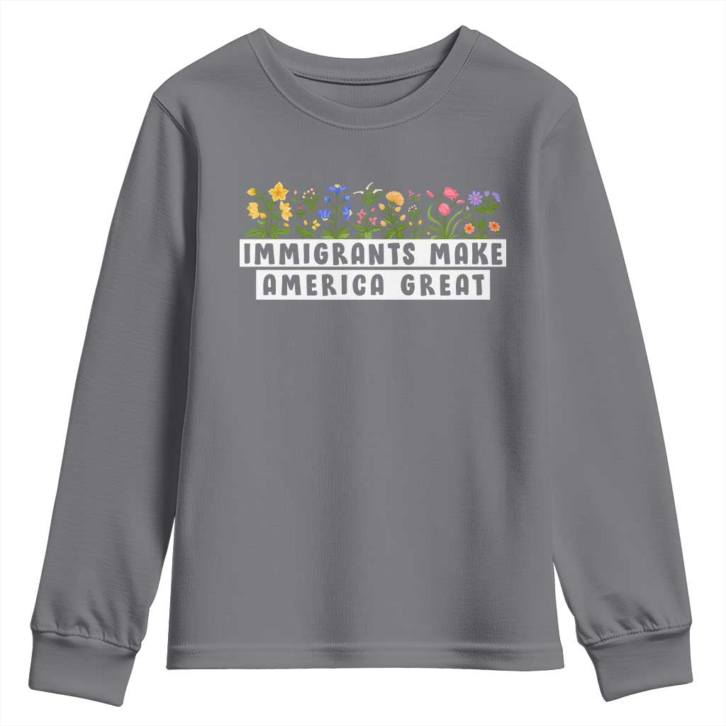 Immigrants Make America Great Youth Sweatshirt Pro Immigration - African Pride