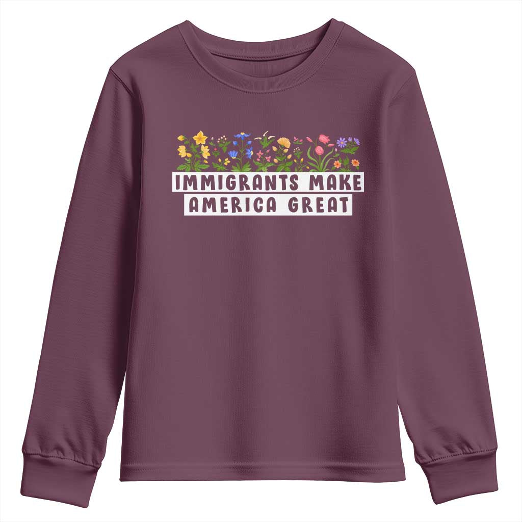 Immigrants Make America Great Youth Sweatshirt Pro Immigration - African Pride