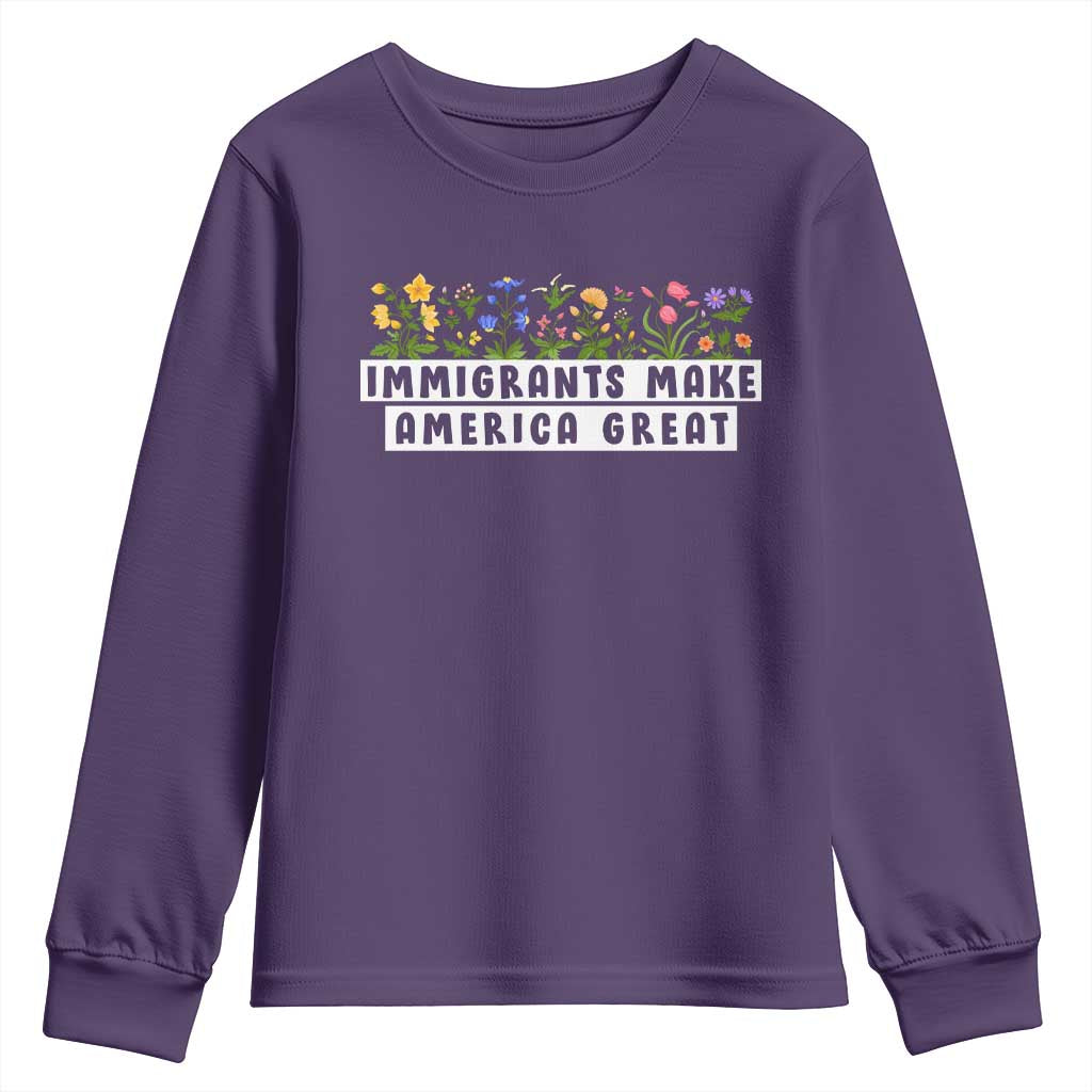 Immigrants Make America Great Youth Sweatshirt Pro Immigration - African Pride