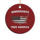 Immigrants Feed America Christmas Ornament Grunge US Flag - African Pride