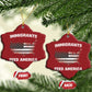 Immigrants Feed America Christmas Ornament Grunge US Flag - African Pride