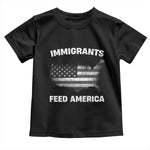 Immigrants Feed America Toddler T Shirt Grunge US Flag - African Pride