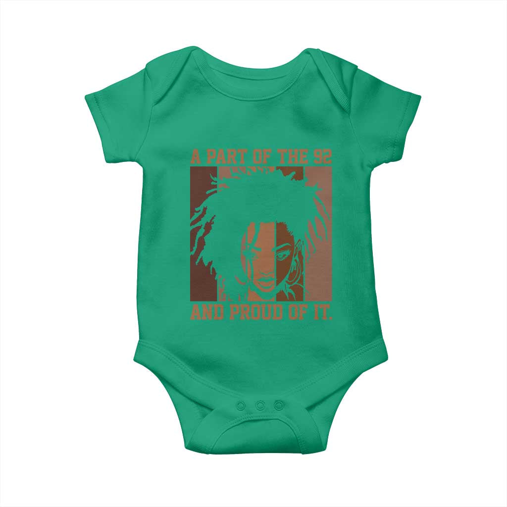 92 Percent Black Woman Power Baby Onesie A Part Of The 92% And Proud Of It - African Pride