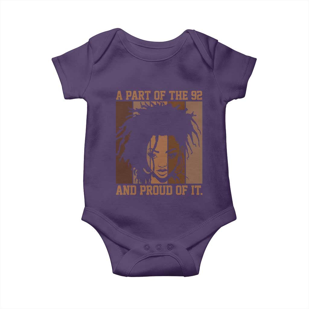 92 Percent Black Woman Power Baby Onesie A Part Of The 92% And Proud Of It - African Pride