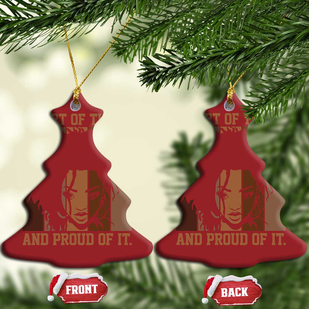 92 Percent Black Woman Power Christmas Ornament A Part Of The 92% And Proud Of It - African Pride