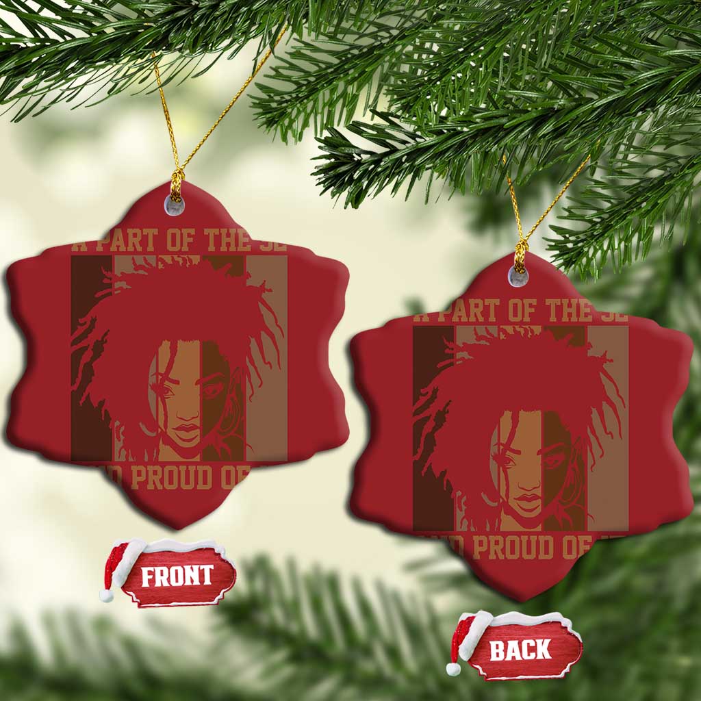 92 Percent Black Woman Power Christmas Ornament A Part Of The 92% And Proud Of It - African Pride