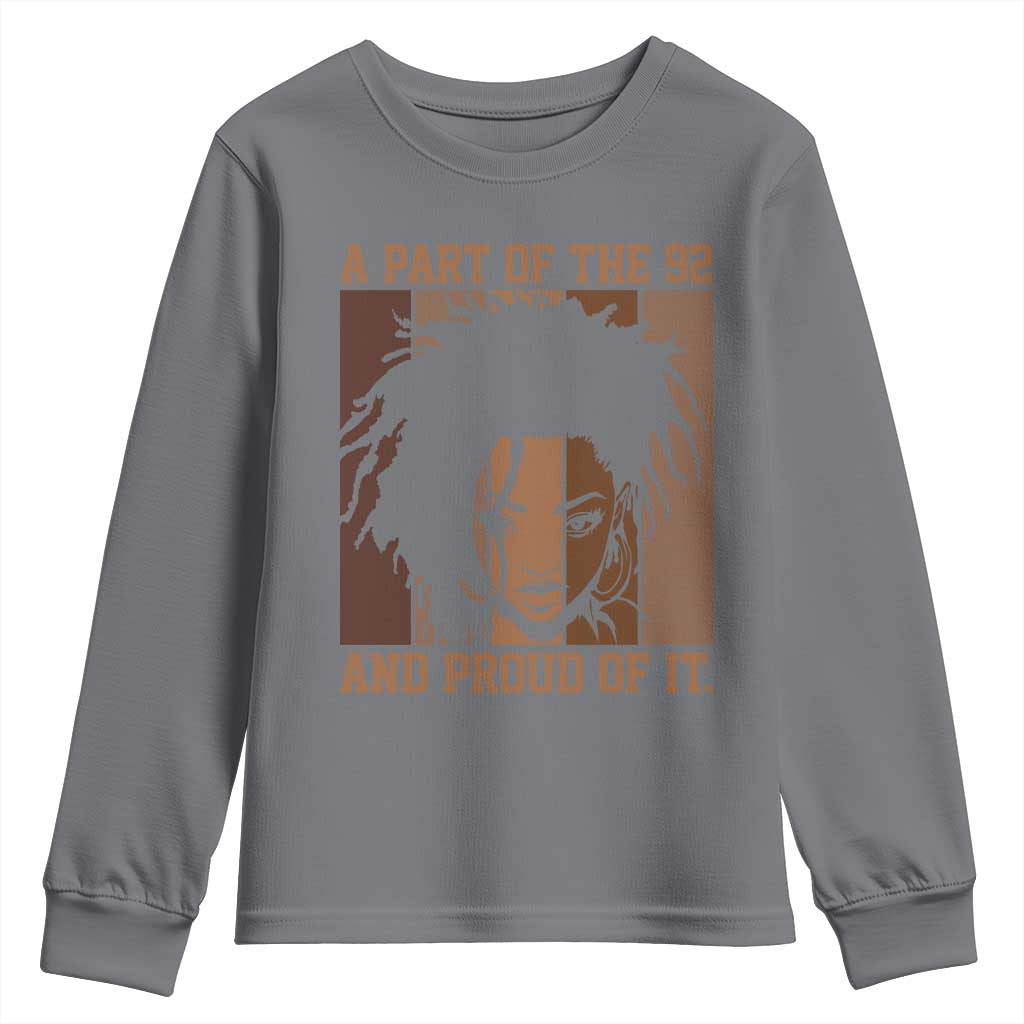 92 Percent Black Woman Power Youth Sweatshirt A Part Of The 92% And Proud Of It - African Pride