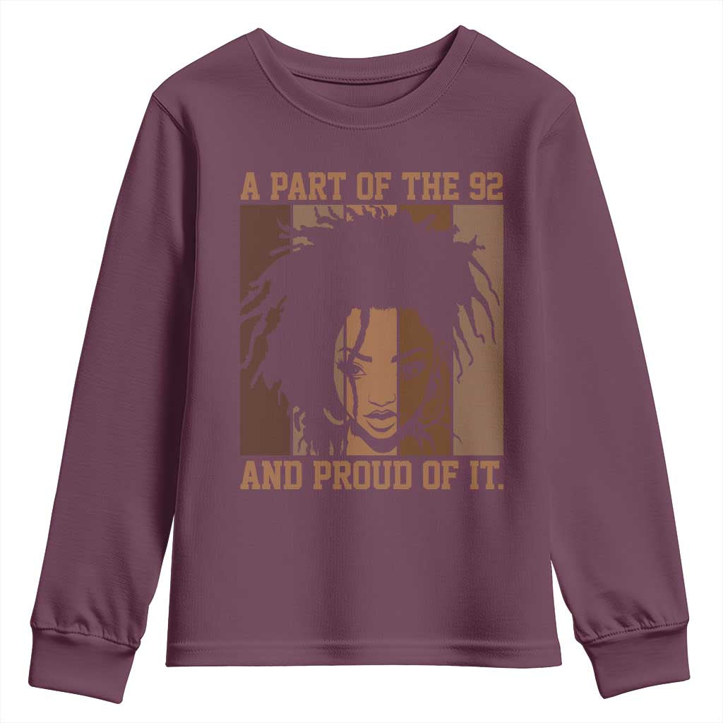 92 Percent Black Woman Power Youth Sweatshirt A Part Of The 92% And Proud Of It - African Pride