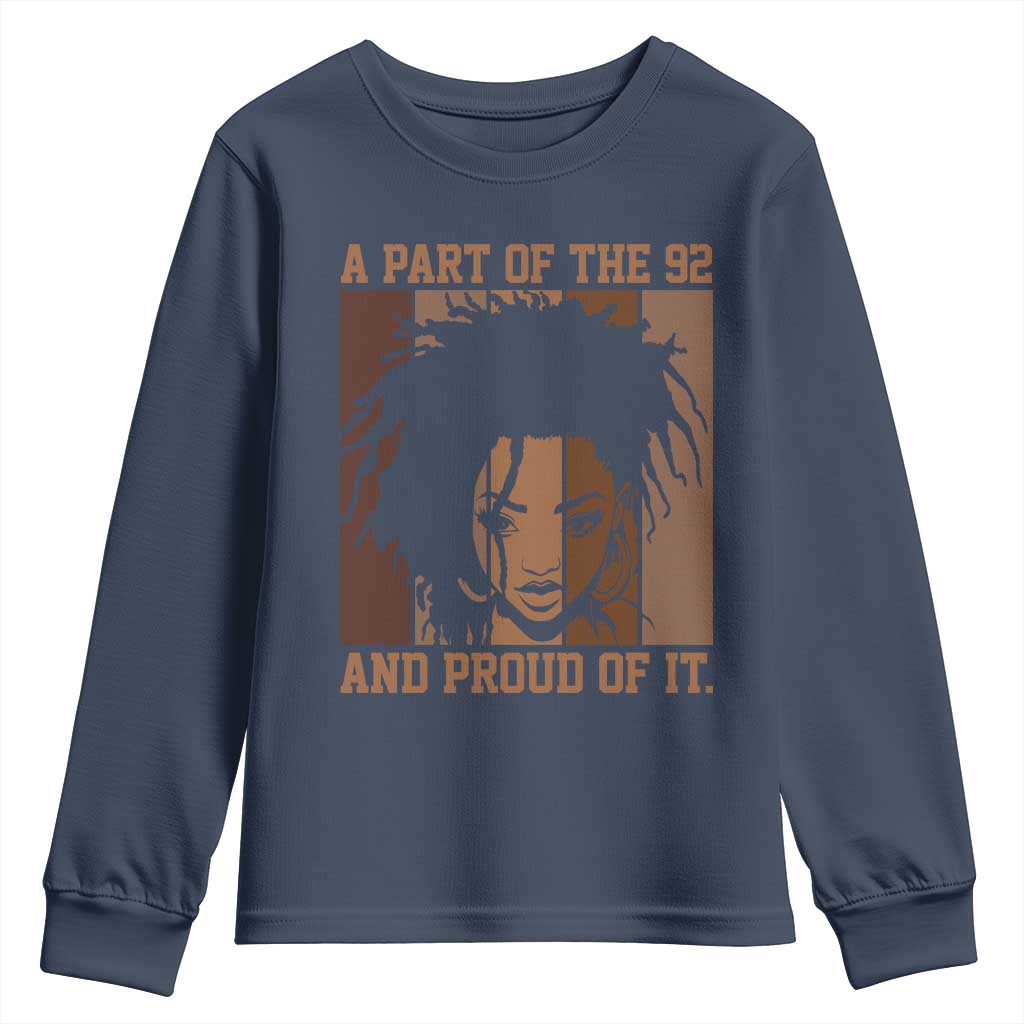 92 Percent Black Woman Power Youth Sweatshirt A Part Of The 92% And Proud Of It - African Pride