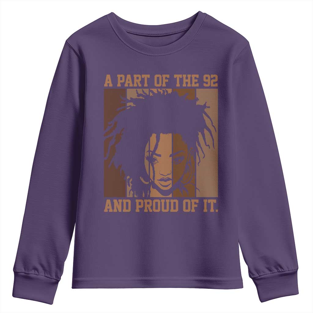 92 Percent Black Woman Power Youth Sweatshirt A Part Of The 92% And Proud Of It - African Pride